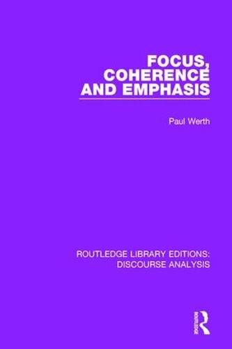 Бумажная книга «Focus, Coherence and Emphasis» - фото №1