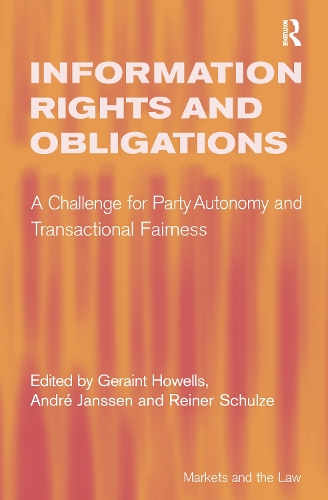 Паперова книга «Information Rights and Obligations: A Challenge for Party Autonomy and Transactional Fairness», автор Андре Янссен - фото №1