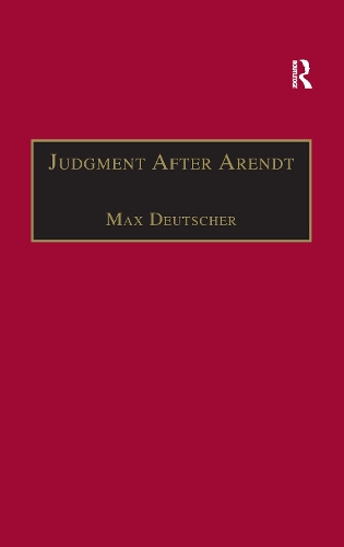 Бумажная книга «Judgment After Arendt», автор Макс Дойчер - фото №1