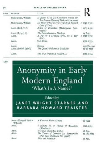 Бумажная книга «Anonymity in Early Modern England: 'What's In A Name?'», автор Барбара Говард Трейстер - фото №1