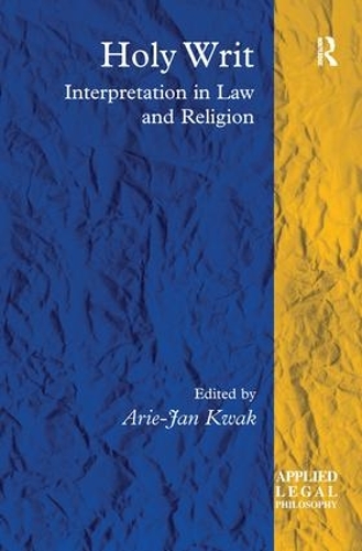 Паперова книга «Holy Writ: Interpretation in Law and Religion» - фото №1