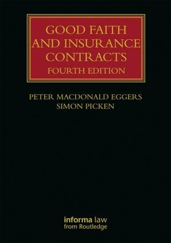 Бумажная книга «Good Faith and Insurance Contracts», авторов Питер Макдональд Эггерс, Саймон Пикен - фото №1