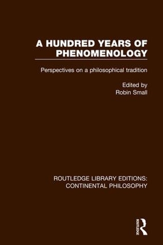 Бумажная книга «A Hundred Years of Phenomenology: Perspectives on a Philosophical Tradition» - фото №1