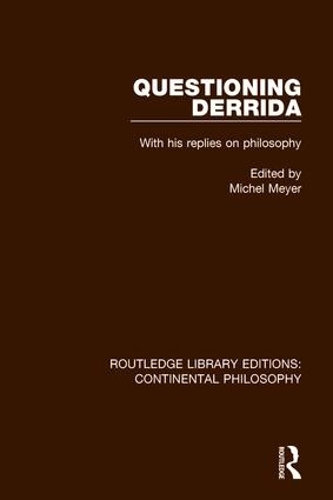 Паперова книга «Questioning Derrida: With His Replies on Philosophy» - фото №1