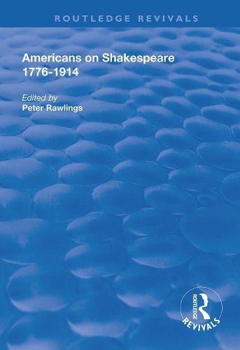 Паперова книга «Americans on Shakespeare, 1776-1914» - фото №1