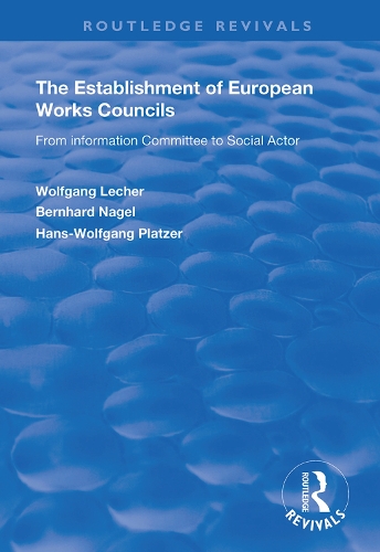 Бумажная книга «The Establishment of European Works Councils: From Information Committee to Social Actor» - фото №1