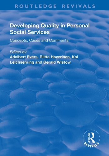 Паперова книга «Developing Quality in Personal Social Services: Concepts, Cases and Comments» - фото №1