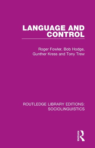 Паперова книга «Language and Control», авторів Боб Ходж, Ґюнтер Кресс, Тоні Трю - фото №1