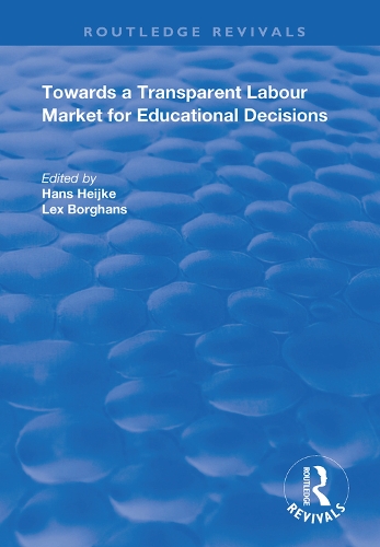 Бумажная книга «Towards a Transparent Labour Market for Educational Decisions» - фото №1