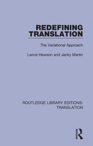 [object Object] «Redefining Translation: The Variational Approach», авторів Джекі Мартін, Ленс Хьюсон - фото №1