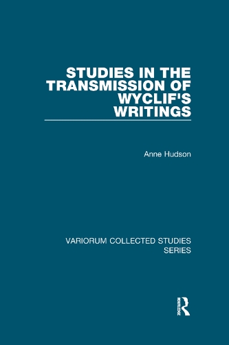 Бумажная книга «Studies in the Transmission of Wyclif's Writings», автор Энн Хадсон - фото №1