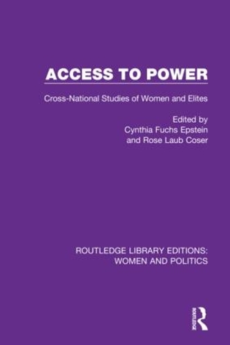 Бумажная книга «Access to Power: Cross-National Studies of Women and Elites» - фото №1