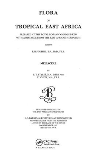 Паперова книга «Flora of Tropical East Africa - Meliaceae (1991)», авторів Брайан Томас Стайлз, Френк Уайт - фото №1