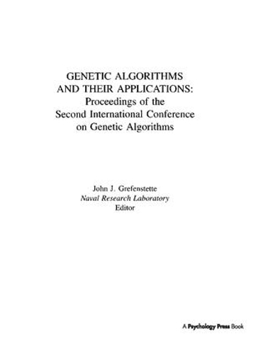 Паперова книга «Genetic Algorithms and their Applications: Proceedings of the Second International Conference on Genetic Algorithms» - фото №1