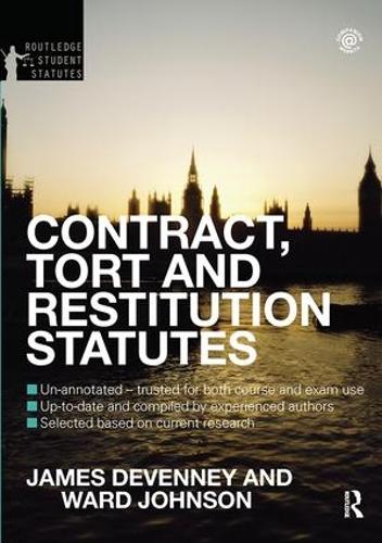 Бумажная книга «Contract, Tort and Restitution Statutes 2012-2013» - фото №1