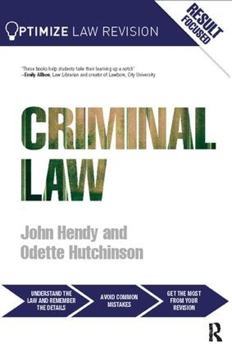 Паперова книга «Optimize Criminal Law», авторів Джон Хенді, Одетт Хатчінсон - фото №1