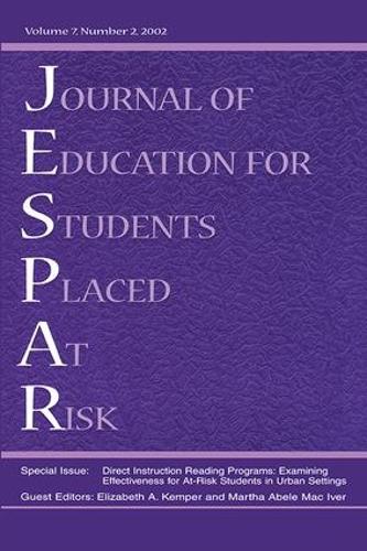 Паперова книга «Direction instruction Reading Programs: Examining Effectiveness for at-risk Students in Urban Settings: A Special Issue of the journal of Education for Students Placed at Risk» - фото №1