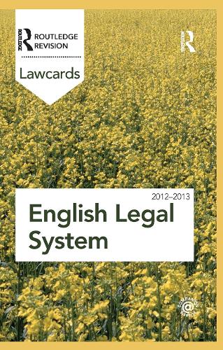 Бумажная книга «English Legal System Lawcards 2012-2013» - фото №1