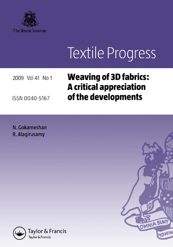Паперова книга «Weaving of 3D Fabrics: A Critical Appreciation of the Developments» - фото №1