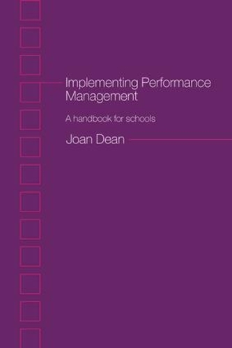 Бумажная книга «Implementing Performance Management: A Handbook for Schools», автор Джоан Дин - фото №1