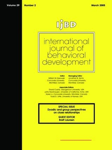Бумажная книга «Dyadic And Group Perspectives On Close Relationships: Special Issue of International Journal of Behavioral Development» - фото №1