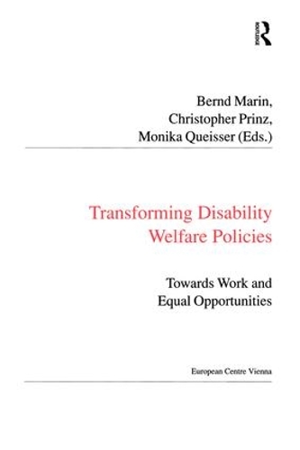 Паперова книга «Transforming Disability Welfare Policies: Towards Work and Equal Opportunities», автор Крістофер Прінц - фото №1