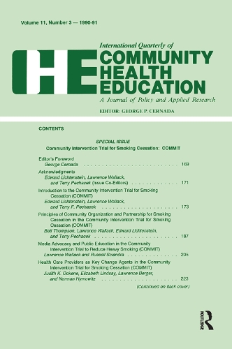Паперова книга «Community Intervention Trial for Smoking Cessation: COMMIT», авторів Едвард Ліхтенштейн, Лоуренс Валлак, Террі Печачек - фото №1