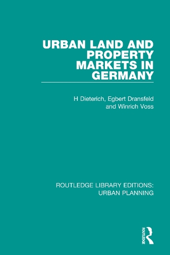 Бумажная книга «Urban Land and Property Markets in Germany», авторов Эгберт Дрансфельд, Х Дитерих, Винрих Восс - фото №1