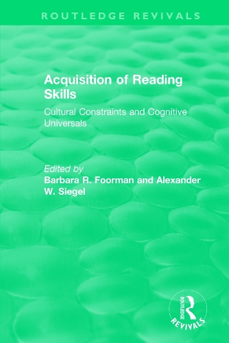 Бумажная книга «Acquisition of Reading Skills (1986): Cultural Constraints and Cognitive Universals» - фото №1