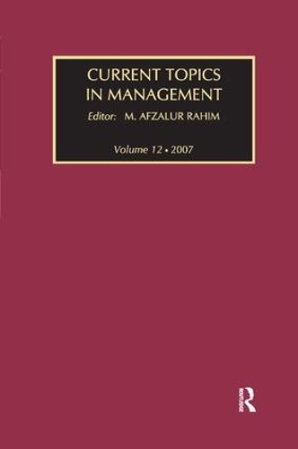Паперова книга «Current Topics in Management: Volume 12» - фото №1