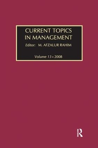 Бумажная книга «Current Topics in Management: Volume 13, Global Perspectives on Strategy, Behavior, and Performance» - фото №1