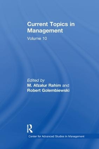 Паперова книга «Current Topics in Management: Volume 10» - фото №1