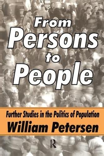 Паперова книга «From Persons to People: A Second Primer in Demography», автор Вільям Петерсен - фото №1