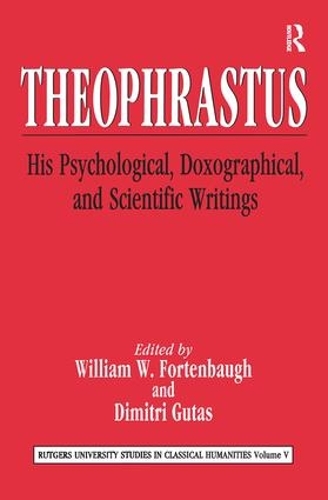Паперова книга «Theophrastus: His Psychological, Doxographical, and Scientific Writings» - фото №1