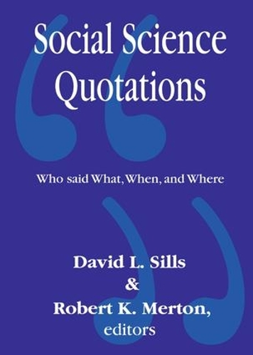 Бумажная книга «Social Science Quotations: Who Said What, When, and Where» - фото №1