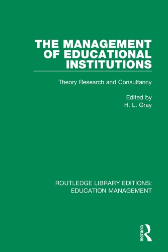 Паперова книга «The Management of Educational Institutions: Theory, Research and Consultancy» - фото №1