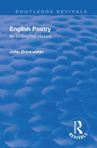 Бумажная книга «Revival: English Poetry: An unfinished history (1938): An unfinished history», автор Джон Инкуотер - фото №1