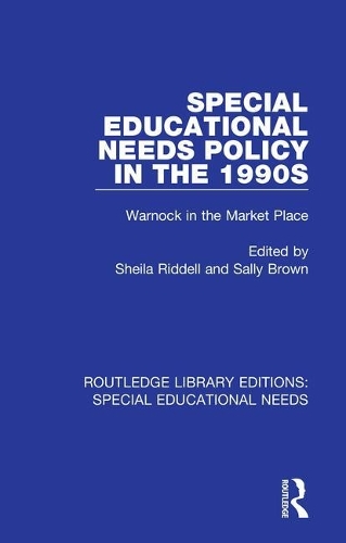 Паперова книга «Special Educational Needs Policy in the 1990s: Warnock in the Market Place» - фото №1