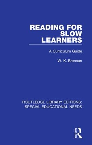 Бумажная книга «Reading for Slow Learners: A Curriculum Guide», автор У. К. Бреннан - фото №1