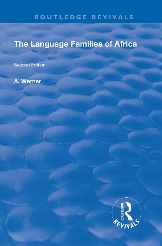 Бумажная книга «The Language Families Of Africa: Second edition», автор А Вернер - фото №1