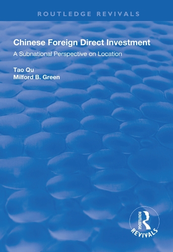 Бумажная книга «Chinese Foreign Direct Investment: A Subnational Perspective on Location», авторов Милфорд Б. Грин, Тао Цю - фото №1