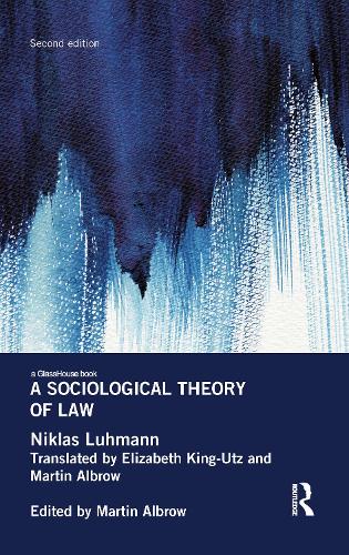Бумажная книга «A Sociological Theory of Law», автор Никлас Луман - фото №1