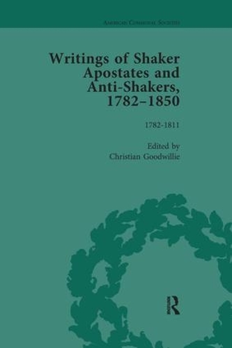 Бумажная книга «Writings of Shaker Apostates and Anti-Shakers, 1782-1850 Vol 1», автор Кристиан Гудвилли - фото №1