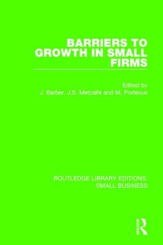 Бумажная книга «Barriers to Growth in Small Firms» - фото №1