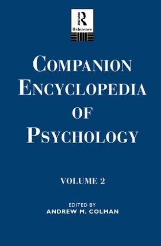 Бумажная книга «Companion Encyclopedia of Psychology: Volume Two» - фото №1