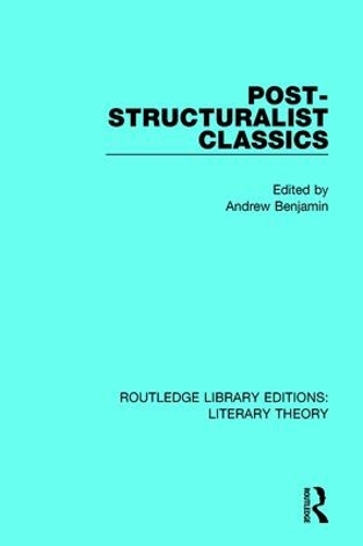 Паперова книга «Post-Structuralist Classics» - фото №1