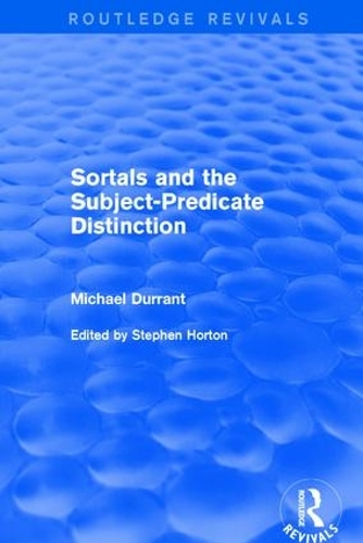Бумажная книга «Sortals and the Subject-predicate Distinction (2001)», автор Майкл Дюррант - фото №1