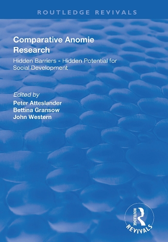 Бумажная книга «Comparative Anomie Research: Hidden Barriers - Hidden Potential for Social Development» - фото №1