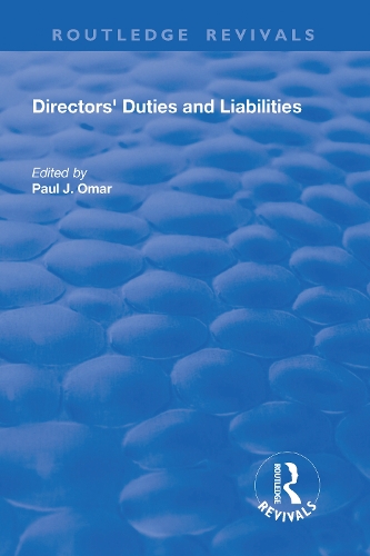 Бумажная книга «Directors' Duties and Liabilities» - фото №1