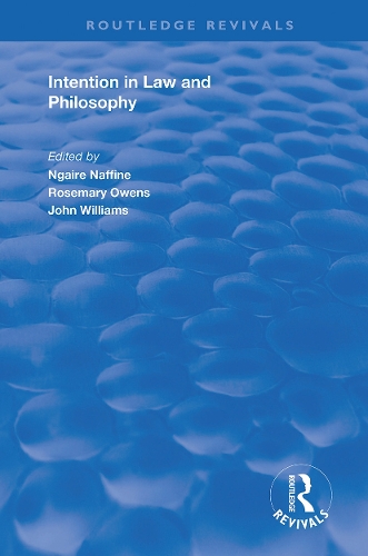 Паперова книга «Intention in Law and Philosophy», авторів Нгайр Наффіне, Розмарі Оуенс - фото №1